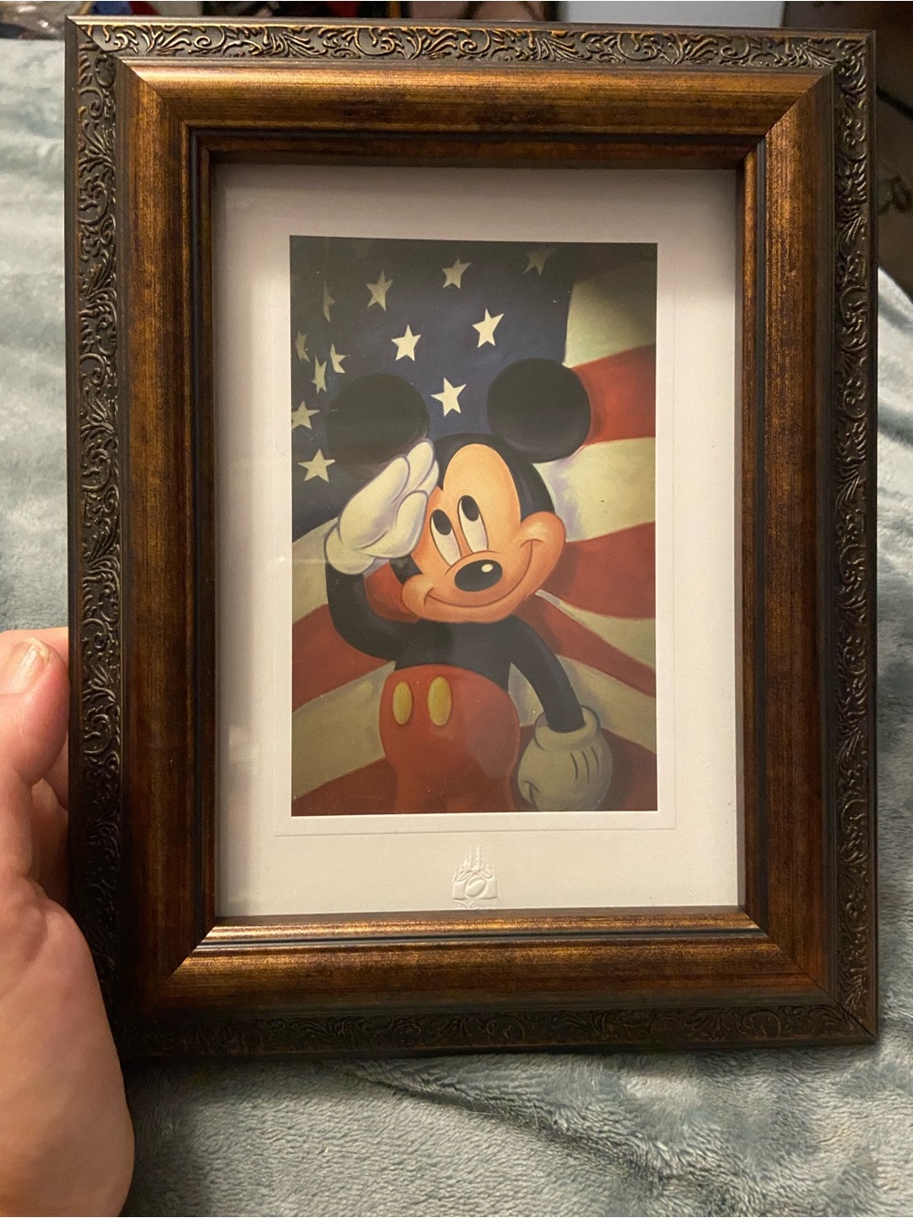 Authentic Disney Mickey Mouse Patriotic Art Print - Red, Blue, White